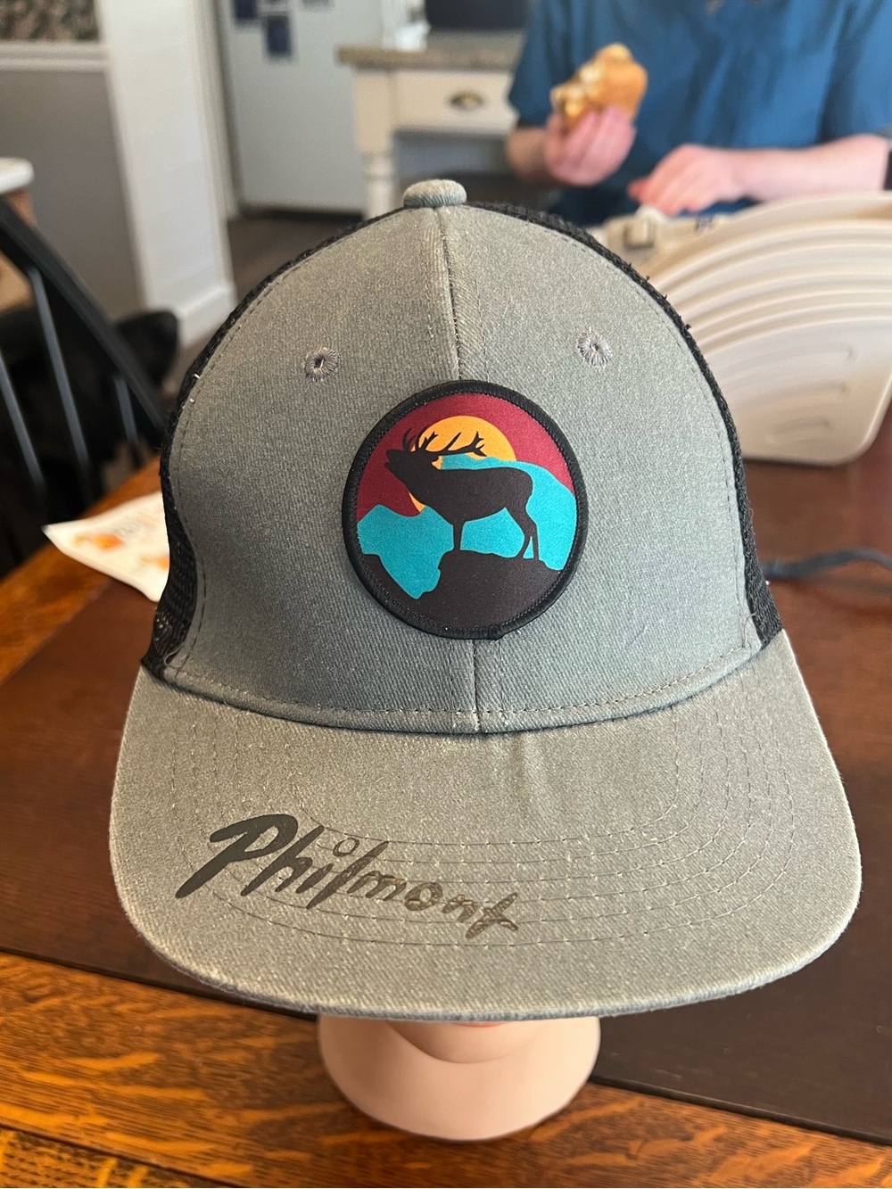 Gray Moose Patch Trucker Hat